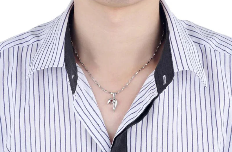 S925 Silver Heart Couple Pendant Choker Necklace for Women