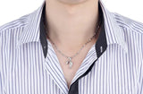 S925 Silver Heart Couple Pendant Choker Necklace for Women