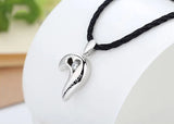 S925 Silver Heart Couple Pendant Choker Necklace for Women