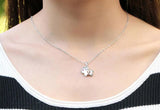 S925 Silver Choker Lovely Sheep Pendant Necklace for Girl Lady