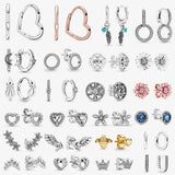 S925 Silver LOVE Dangle Earrings Heart Jewelry