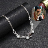 S925 Silver Projection Photo Bracelet Personalized Mother Gift