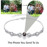 S925 Silver Projection Photo Bracelet Personalized Mother Gift