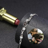 S925 Silver Projection Photo Bracelet Personalized Mother Gift