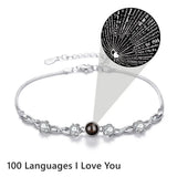 S925 Silver Projection Photo Bracelet Personalized Mother Gift