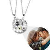 S925 Silver Photo Projection Necklace Heart Picture Necklace
