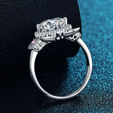 S925 Silver Cat Claw Zirconia Engagement Open Ring