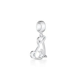 S925 Silver Dog Bone & Paw Charms for Bracelet Making Jewelry