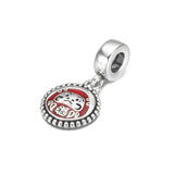S925 Silver Happiness Tiger Dangle Charm for Bracelet Bangle