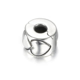 S925 Silver Hearts Clip Stoppers Charm for Bracelet