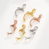 S925 Silver Drilled Pearls Pendant Blank Base DIY Jewellery Accessories