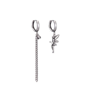 S925 Silver Retro Earrings Non-Mainstream Angel Ear Clip