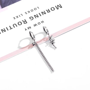 S925 Silver Retro Earrings Non-Mainstream Angel Ear Clip