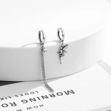 S925 Silver Retro Earrings Non-Mainstream Angel Ear Clip
