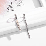 S925 Silver Retro Earrings with Chain Ear Clip for Women