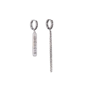 S925 Silver Retro Earrings with Chain Ear Clip for Women