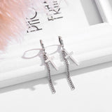 S925 Silver Retro Earrings with Cross Ear Clip