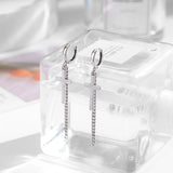 S925 Silver Retro Earrings with Cross Ear Clip