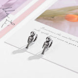 S925 Silver Skull Ear Clip Earrings Retro All-match Party Jewelry