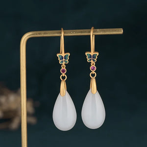 S925 Silver Vintage Butterfly Earrings for Women