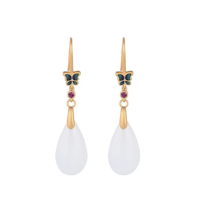 S925 Silver Vintage Butterfly Earrings for Women