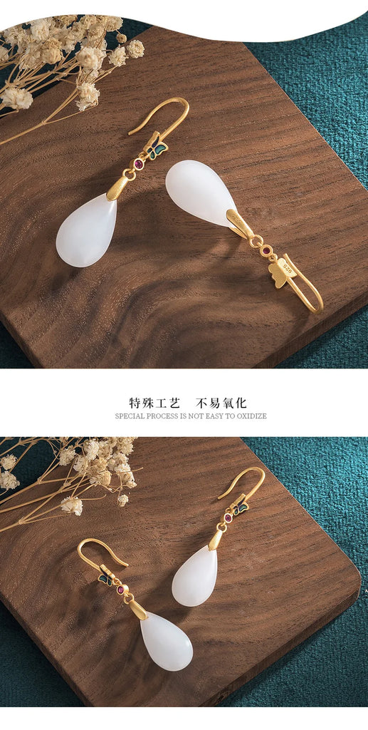 S925 Silver Vintage Butterfly Earrings for Women