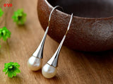 S925 Silver Freshwater Pearl Drop Earrings