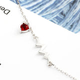 S925 ECG Heart Pendant Necklace Heart Attack Jewelry