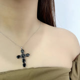 S925 Silver Micro-Set Zirconia Ross Pendant Necklace