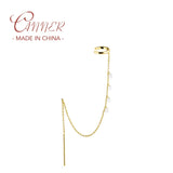 S925 Silver European Stud Earrings Chain for Women Girl Party Charm Jewelry