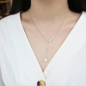 S925 Silver Single Pearl Pendant Necklace