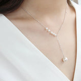 S925 Silver Single Pearl Pendant Necklace