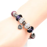 S925 Silver Heart Pendant Bracelet Set for Women
