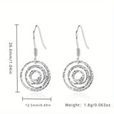 S925 Silver personalized pop round loop earrings Unisex wear