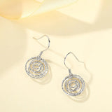 S925 Silver personalized pop round loop earrings Unisex wear