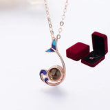 S925 Silver Fishtail Pendant Necklace For Women