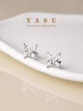S925 Crystal Butterfly Ear Bone Clip Earrings Without Pierced