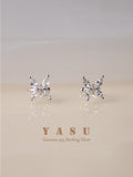 S925 Crystal Butterfly Ear Bone Clip Earrings Without Pierced