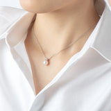 S925 Freshwater Pearl Moissanite Necklace Women Ins Jewelry