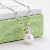 S925 Freshwater Pearl Moissanite Necklace Women Ins Jewelry