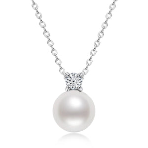 S925 Freshwater Pearl Moissanite Necklace Women Ins Jewelry