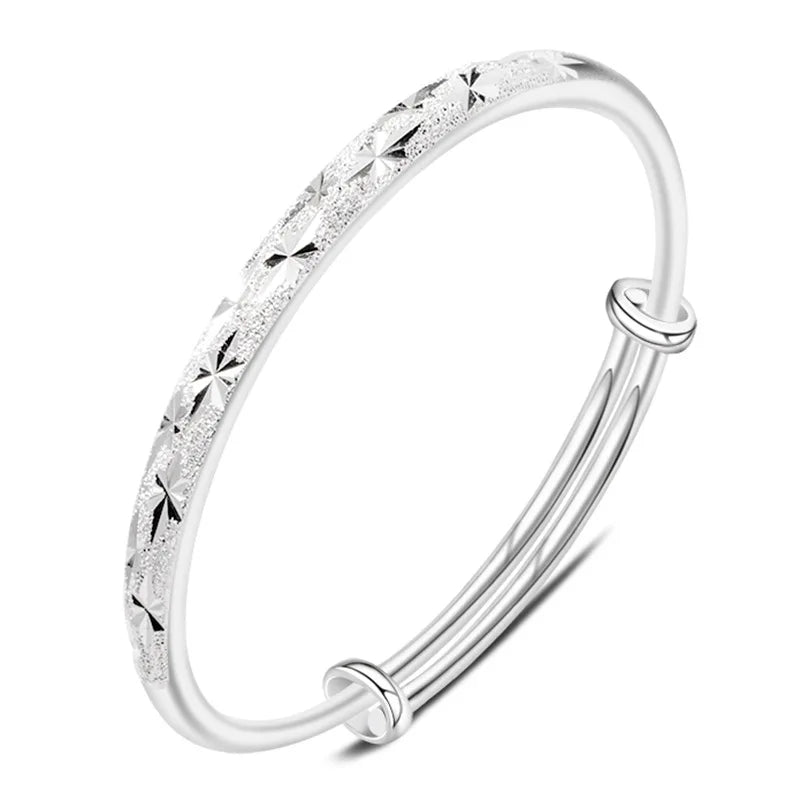 S925 Silver Stars Adjustable Bracelet Bangle Gift