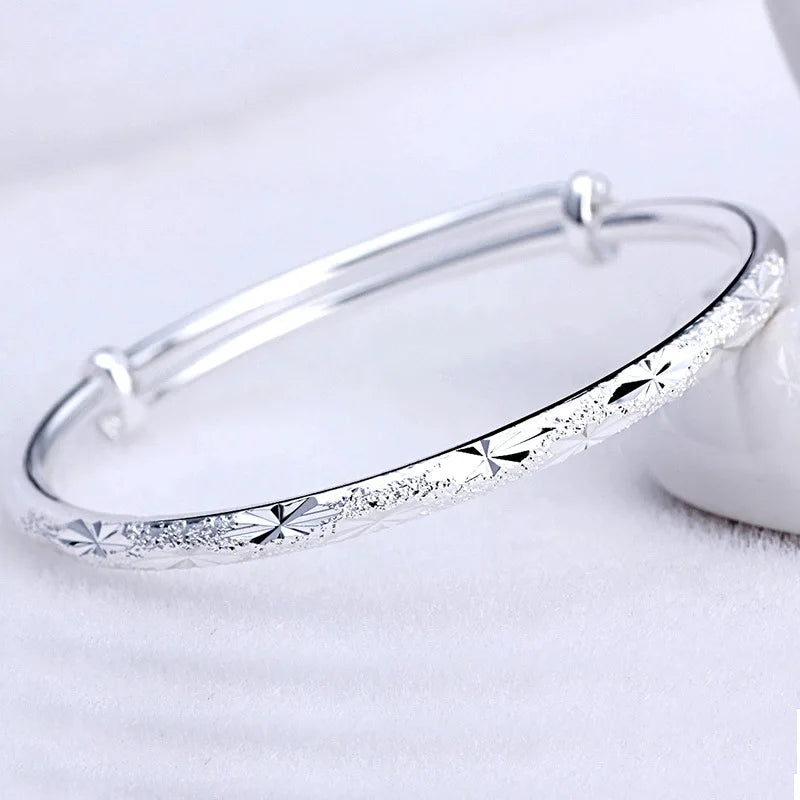 S925 Silver Stars Adjustable Bracelet Bangle Gift