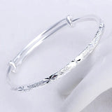 S925 Silver Stars Adjustable Bracelet Bangle Gift