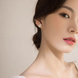 S925 Silver Gardenia Flower Earrings Retro Fairy Air Earrings