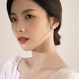 S925 Silver Gardenia Flower Earrings Retro Fairy Air Earrings