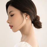 S925 Silver Gardenia Flower Earrings Retro Fairy Air Earrings