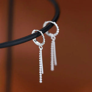 S925 Geometric Chain Earrings & Personalized Tassel Sense Earrings