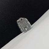 S925 Silver Goddess of Fortune Pendant Retro Matte Side Pendant