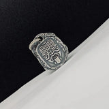 S925 Silver Goddess of Fortune Pendant Retro Matte Side Pendant